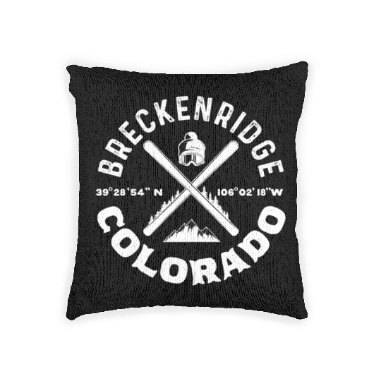Breckenridge Colorado, Skiing Woven Pillows