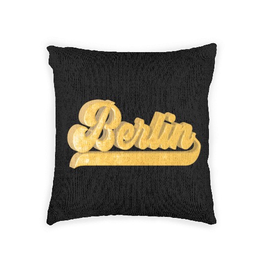 Golden Berlin Bling Bling Logo Woven Pillows