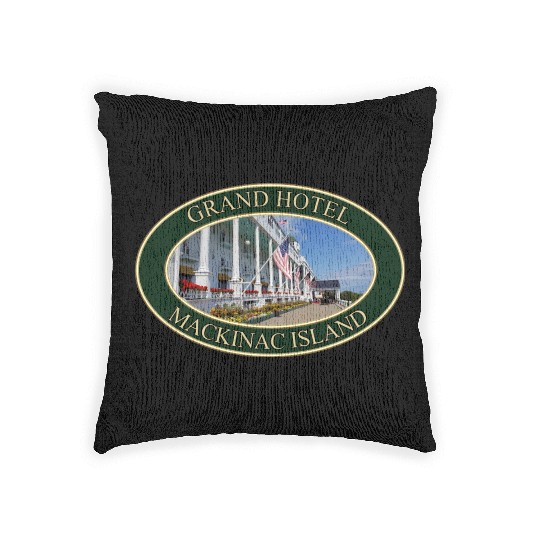 Grand Hotel on Mackinac Island, Michigan Woven Pillows