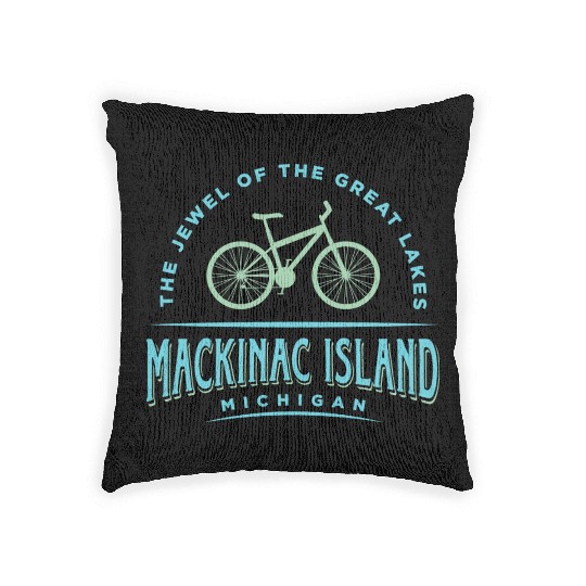 Mackinac Island Souvenir Woven Pillows