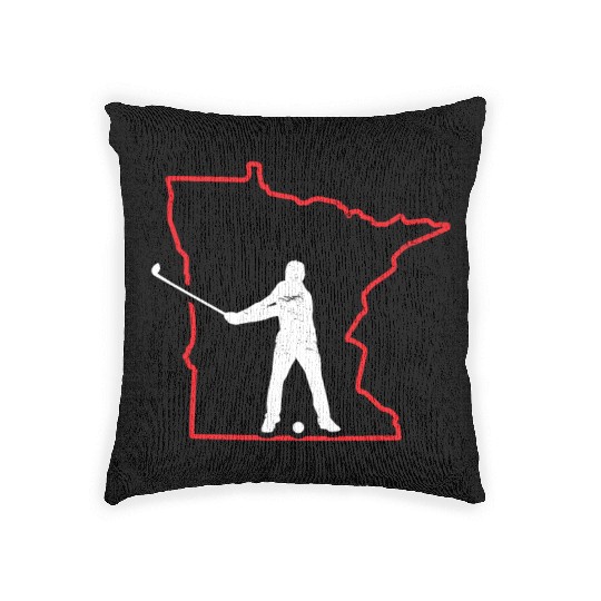 Unique Minnesota Golf Woven Pillows, Minnesota Golfer Shir