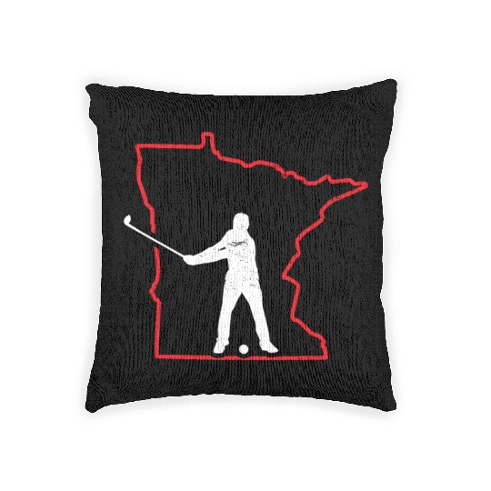 Unique Minnesota Golf Woven Pillows, Minnesota Golfer Shir