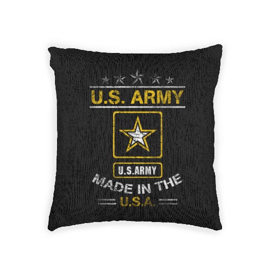 US Army Veteran Army Dad Military Veterans Day Woven Pillows