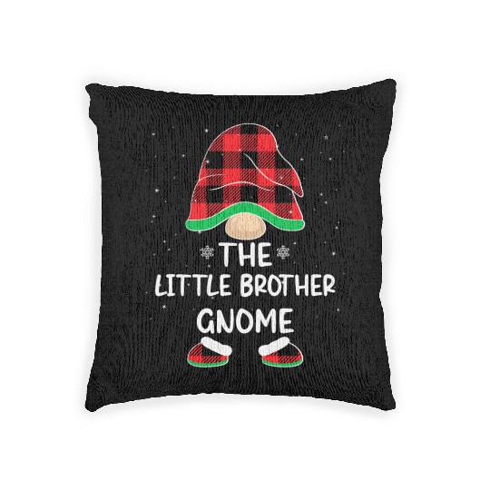 Christmas The Little Brother Gnome Buffalo Plaid Woven Pillows