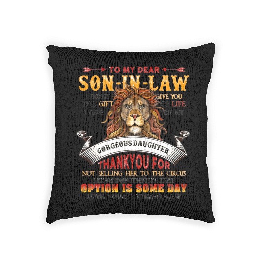 Son-In-Law Quote Woven Pillows