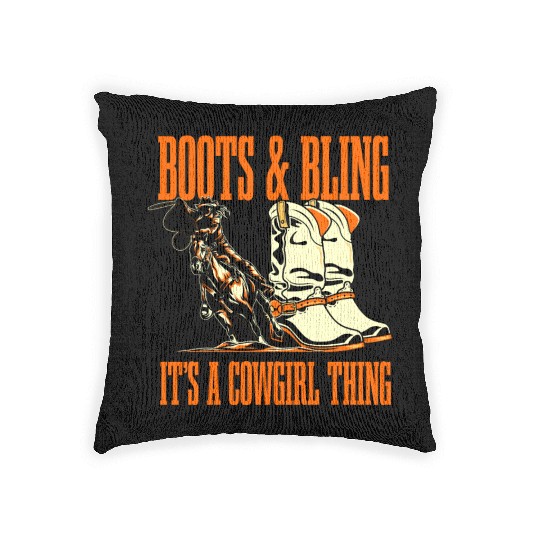Rodeo Cowgirl Woven Pillows