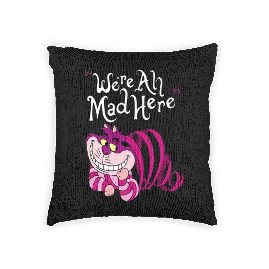 Cheshire Cat Were all Mad Here Cat 1669 Woven Pillows