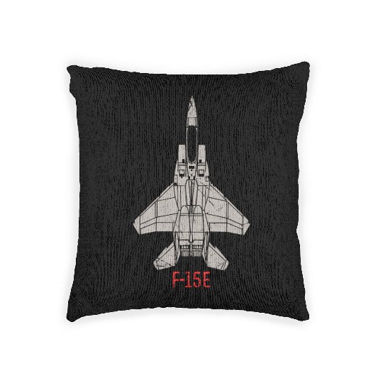 F 15E Strike Eagle US Airborne Fighter Pilot Woven Pillows