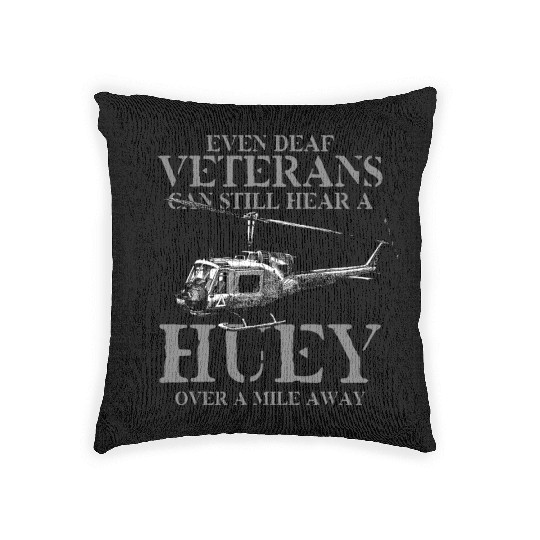 Huey Aircraft Army US Airborne Fighter Pilot Woven Pillows