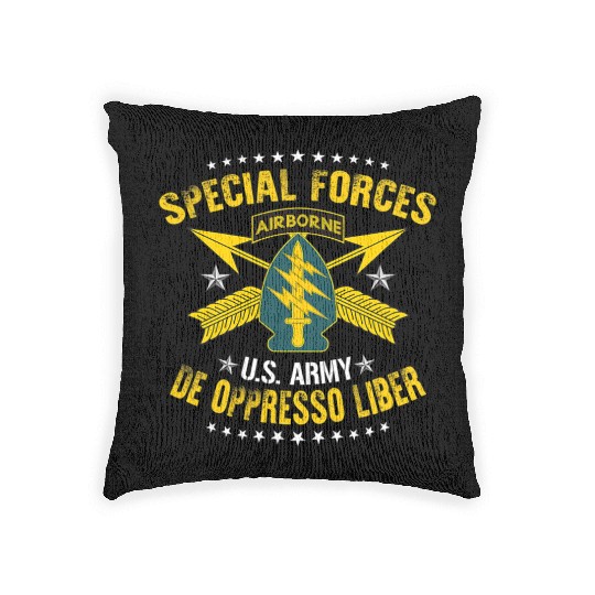 US Army Special Forces De Oppresso Liber Woven Pillows