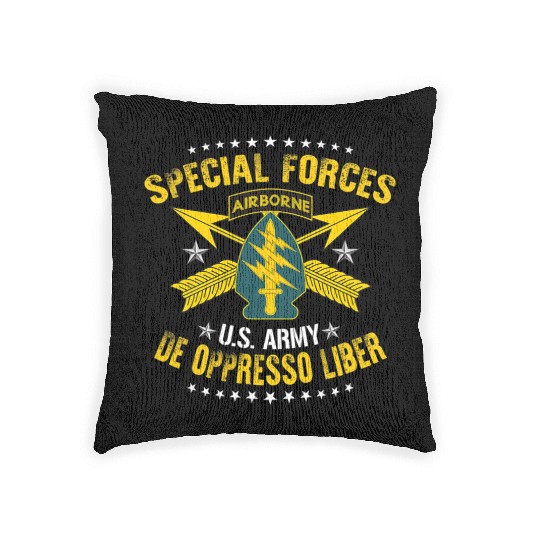 US Army Special Forces De Oppresso Liber Woven Pillows