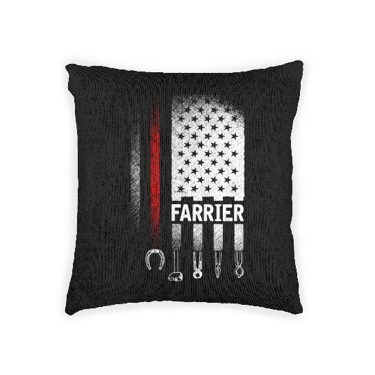 Farrier, US Patriotic Flag, Woven Pillows