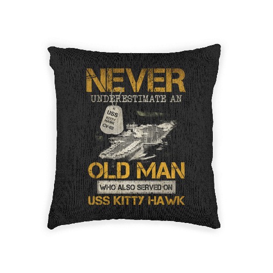 USS Kitty Hawk CV 63 Woven Pillows