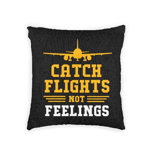 Air Traffic Controller Catch Flights Not Feelings Woven Pillows