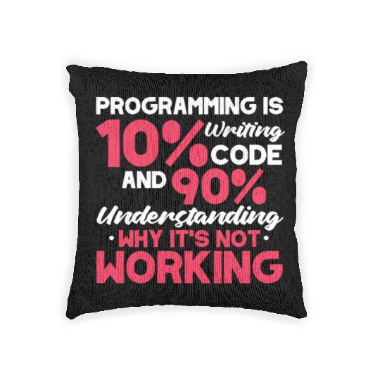 Life Motto Software Developer Woven Pillows