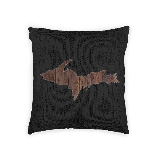 Upper Peninsula Wood Yooper 906 Woven Pillows