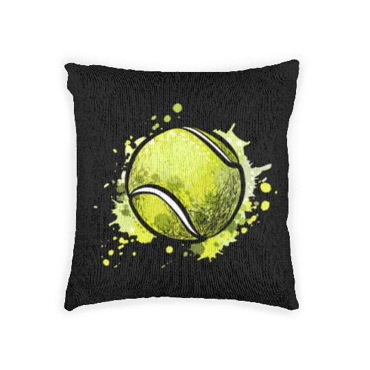 tennis player serve tennis ball tennis Woven Pillows