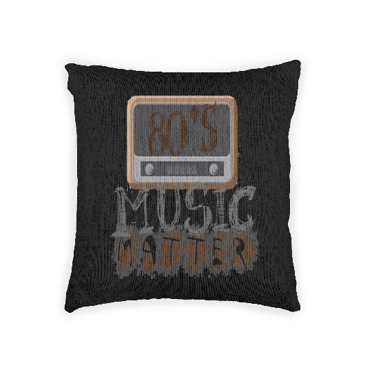 80s music lover 80s music matters3 Woven Pillows