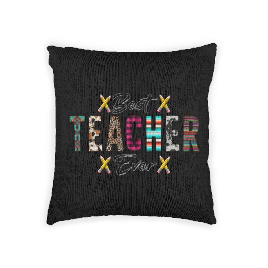 Best Teacher Ever Woven Pillows