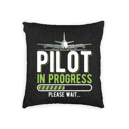 Pilot Loading Airplane Funny Pilots Woven Pillows
