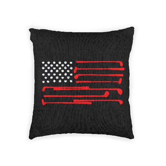 GOLF AMERICAN FLAG Woven Pillows