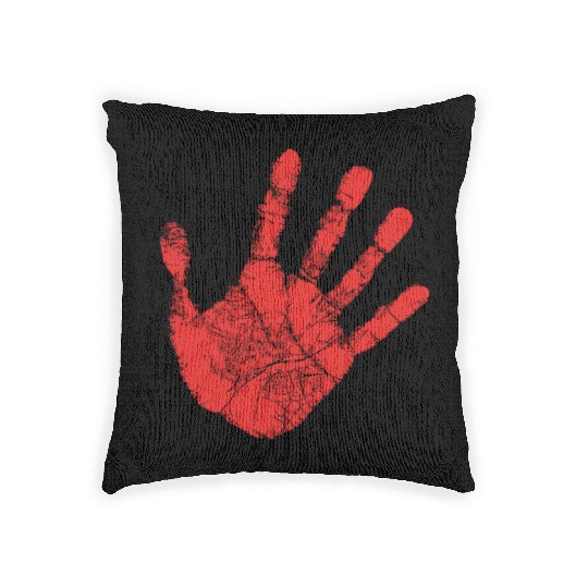 Red Hand - Supporter of MMIW Woven Pillows