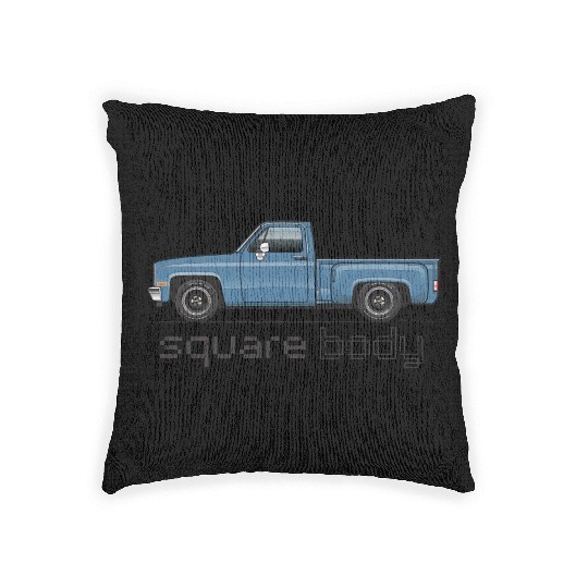 Square Body Blue Woven Pillows