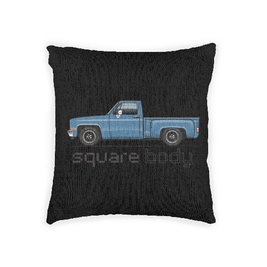 Square Body Blue Woven Pillows