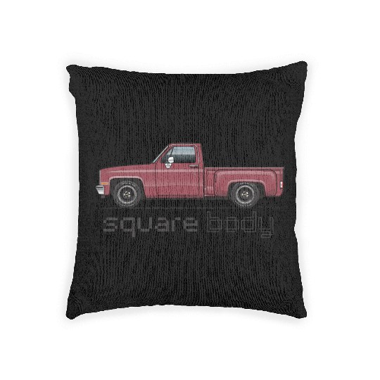 Square Body Carmine Woven Pillows