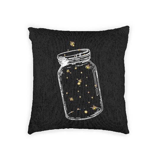 Lightning Bugs Catching Fireflies I Fireflies Woven Pillows