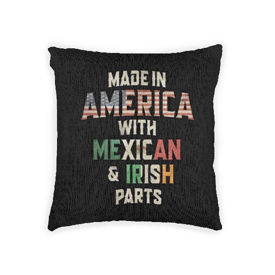 Mexican And Irish Made In America Mix Heritage Vin Woven Pillows