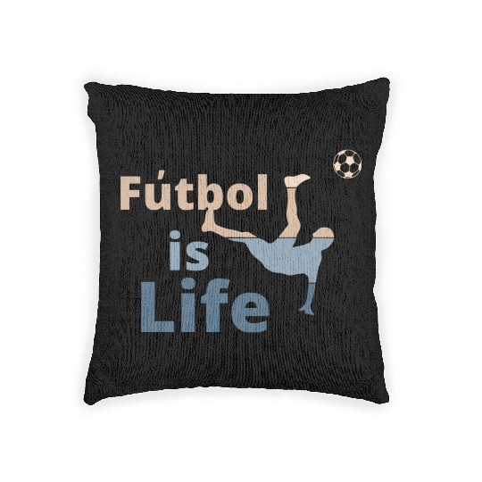Football is life Woven Pillows