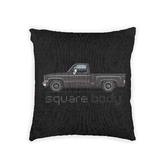 Square Body Black Woven Pillows