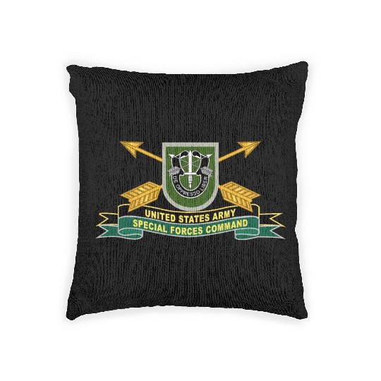 Army US Army Special Forces Command Flash Woven Pillows