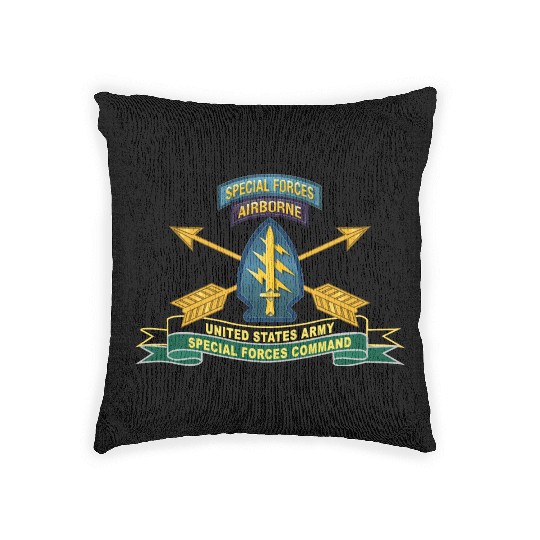Army US Army Special Forces Command SSI Woven Pillows