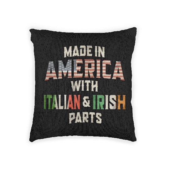 Italian And Irish Made In America Mix Heritage Vin Woven Pillows