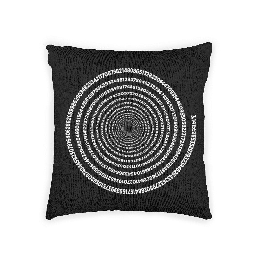 Funny Pi Day Spiral Pi Math Woven Pillows for Pi Day 3 14