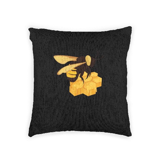I Love Bees Honey Bee Beekeeping Beekeeper Woven Pillows