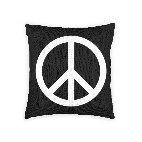 PEACE PEACE PEACE ON EARTH Woven Pillows