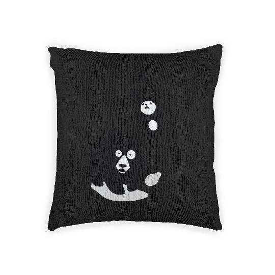 Panda vs Grizzly in wrestling ring. Kung fu Woven Pillows