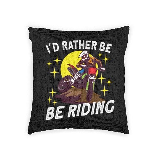 Dirt Bike Dirt Bike Riding Motocross Dirt Biking Woven Pillows