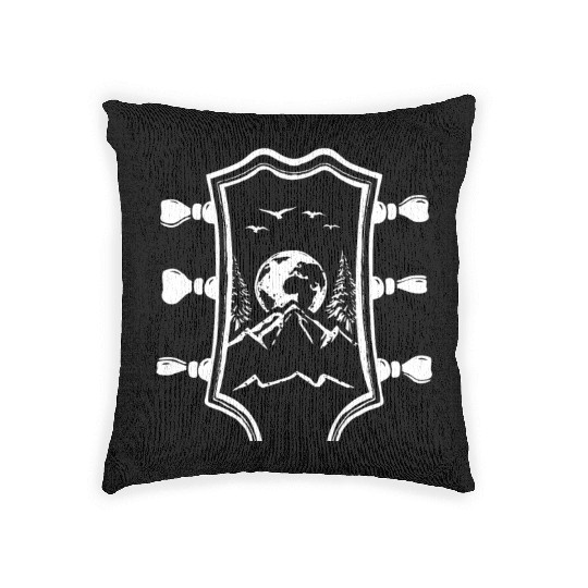 Guitar Player Mountain Music Lover Guitarist Woven Pillows