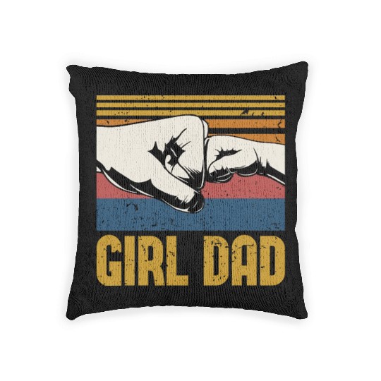 Girl Dad | Father's Day Gift | Dad Gift Woven Pillows