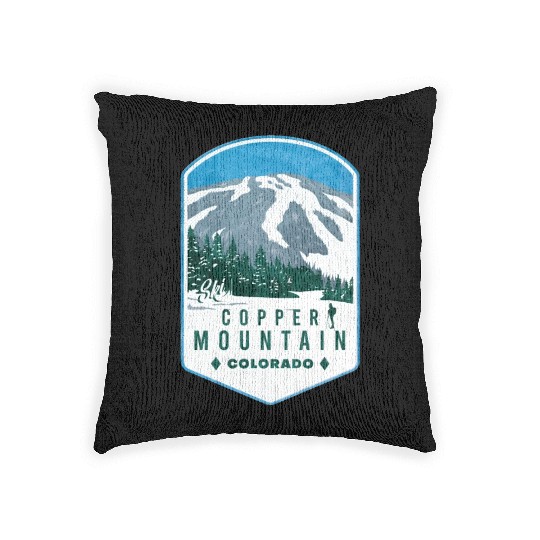 Copper Mountain Colorado Ski Woven Pillows