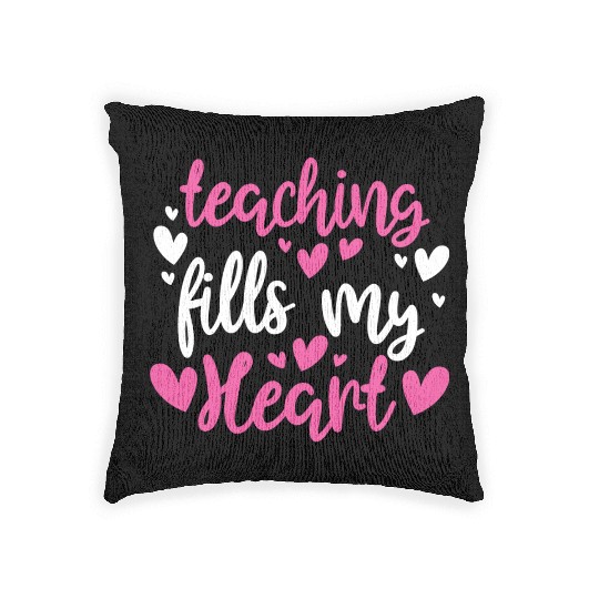 His and Her Valentine Gift Teacher Teaching Fills Woven Pillows
