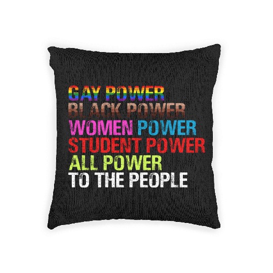 Gay Power Black Power Women Power LGBTQ Gay Pride Woven Pillows
