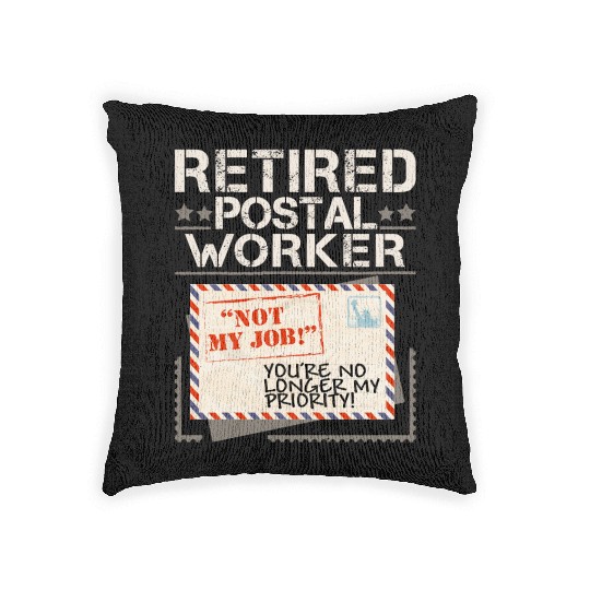 Retired Postal Worker Mailman Postman Mail Woven Pillows