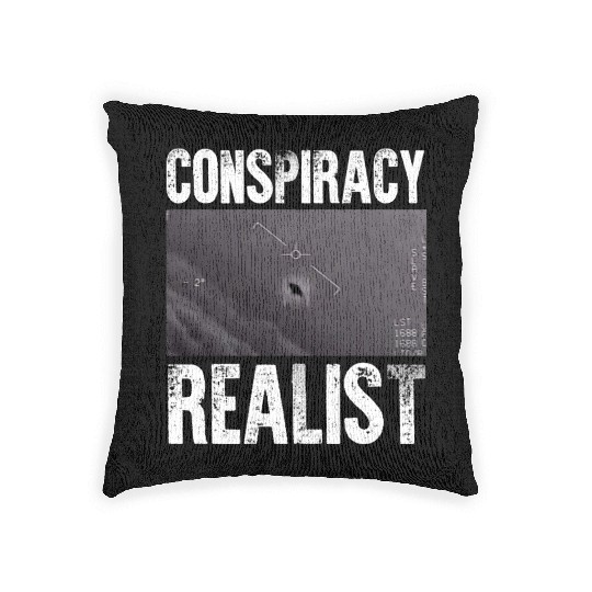 Conspiracy Realist Woven Pillows UFO Government Sighting