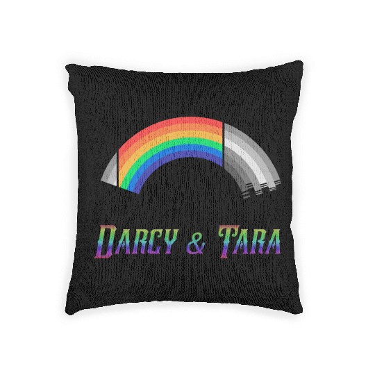 Heartstopper Rainbow Darcy and Tara LBGTQIA+ Woven Pillows