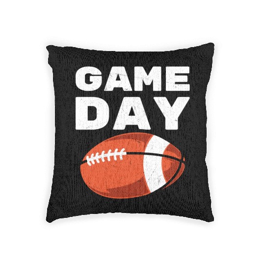 Vintage American Football Game Day Woven Pillows